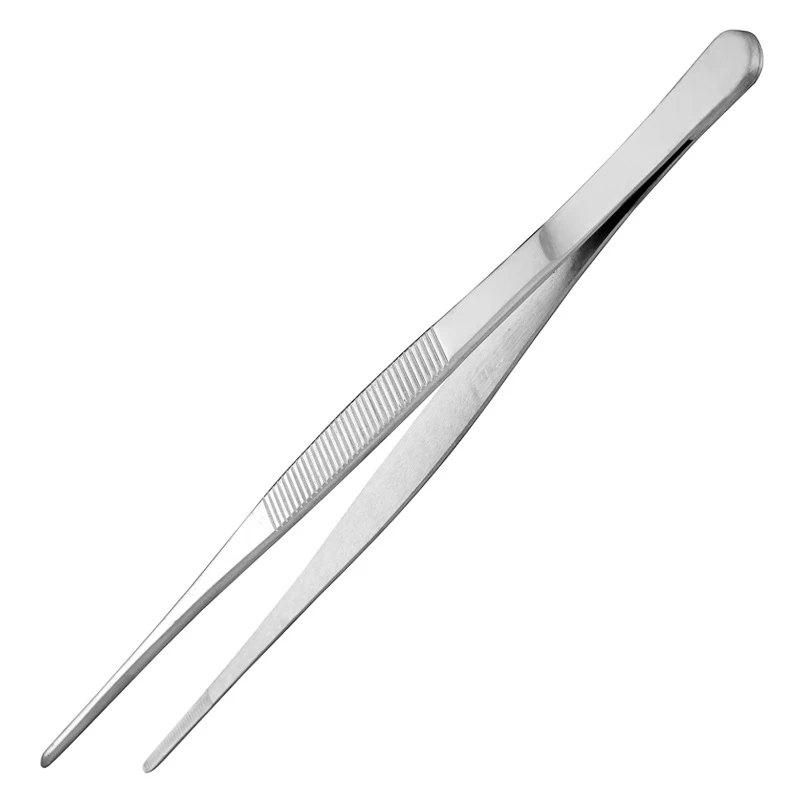 Vetus Professional Surgical Medical Tweezers Stainless Steel Round Tip Serrated Forceps 125mm ~ 250mm - MT-250