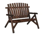 vidaXL 2-Seater Garden Bench 119x85x98 cm Solid Wood Spruce