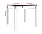 vidaXL Garden Table 82.5x82.5x76 cm Solid Wood Pine