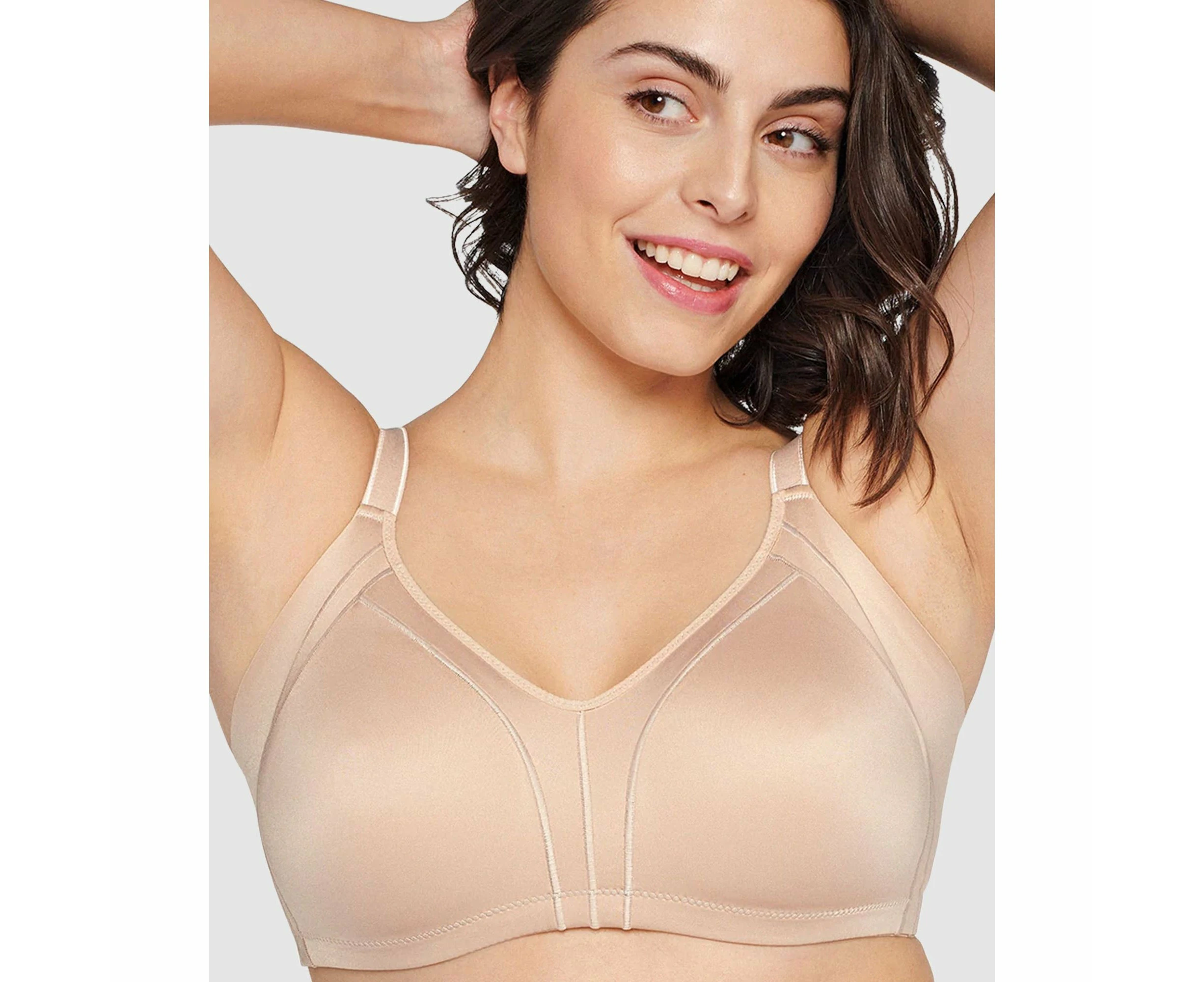 Naturana Side Smoothing Wirefree Minimiser Bra in Light Beige