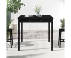 vidaXL Garden Table Black 82.5x82.5x76 cm Solid Wood Pine