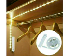 Warm White Battery Operated Motion Sensor Cabinet Light LED Strip Under Bed 2M