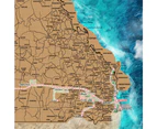 A3 Scratch Map of Queensland - Travel Edition