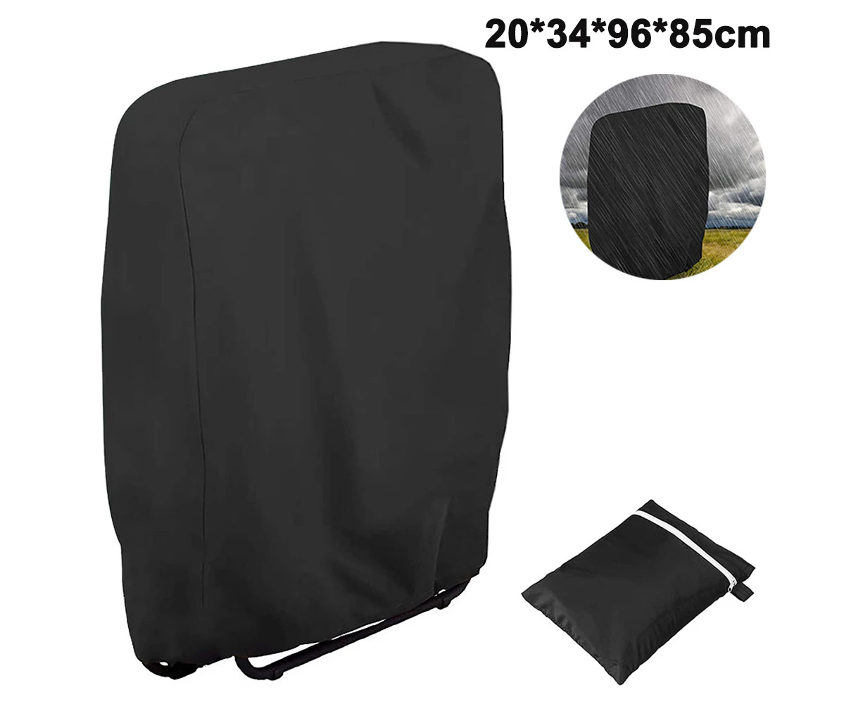 Outdoor Zero Gravity Folding Chair Cover Waterproof Dustproof Lawn Patio Furniture Covers All Weather Resistant - Black