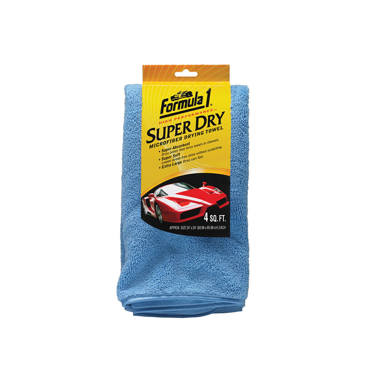 Formula 1 Super Dry Microfibre Car Drying Towel 60x60cm Fast Dry Soft Towel