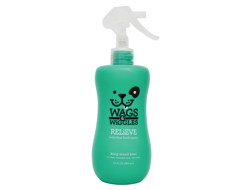Wags & Wiggles Relieve Waterless Bath Spray for Dogs Kiwi 355ml