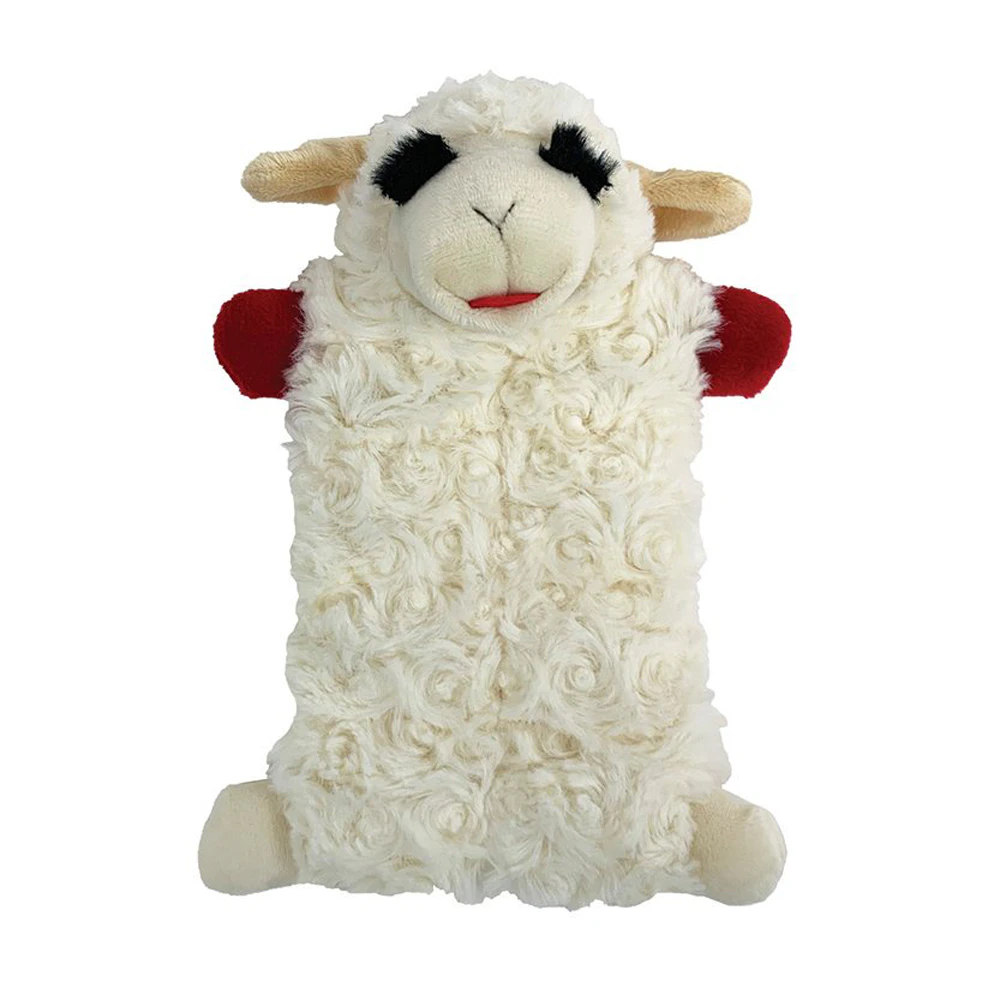 Multipet Lamb Chop Squeaker Mat Soft Cuddly Pet Dog Toy 22.8cm