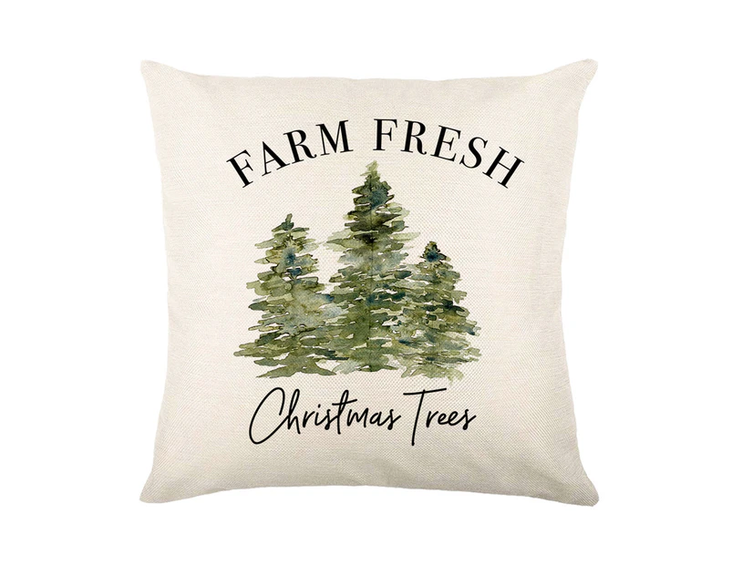 Pillowcase Soft Washable Lightweight Comfortable Durable Christmas Tree Throw Pillow Cover for Living Room