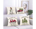 Pillowcase Soft Washable Lightweight Comfortable Durable Christmas Tree Throw Pillow Cover for Living Room
