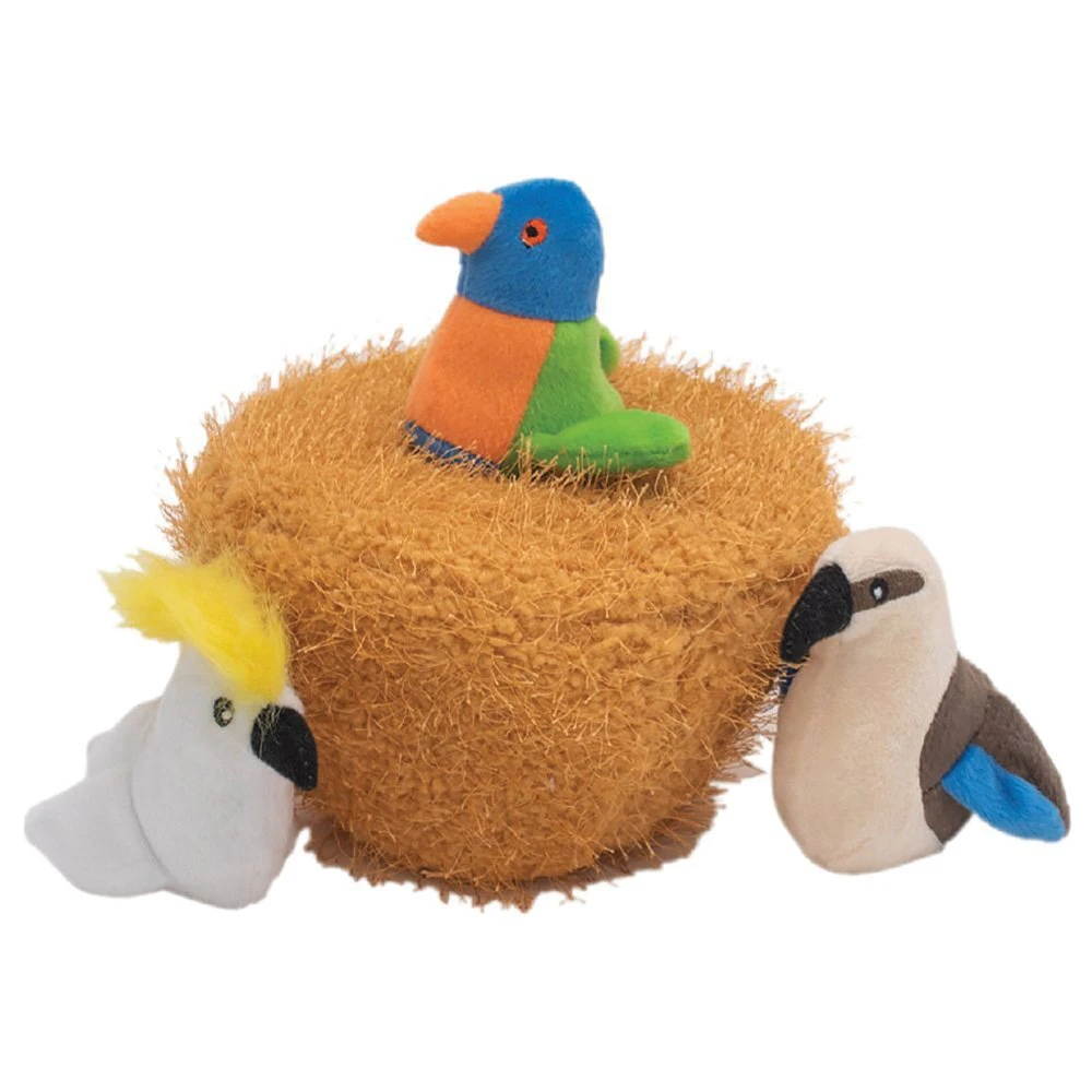 Australian Birds Nest Zippy Burrow 13.5cm x 19cm x 19cm Soft Plush Dog & Puppy Toy by ZippyPaws