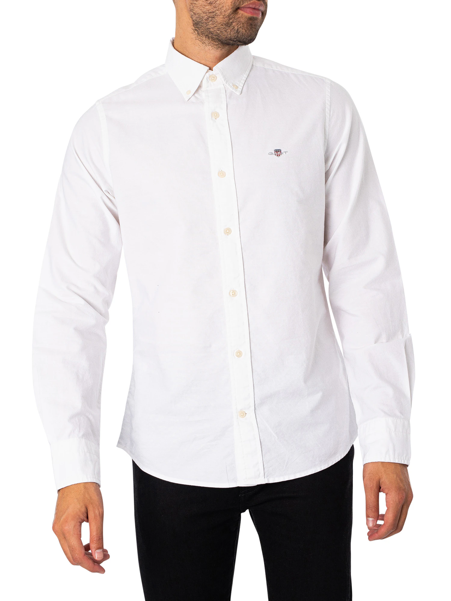 GANT Men's Slim Fit Oxford Shirt - White