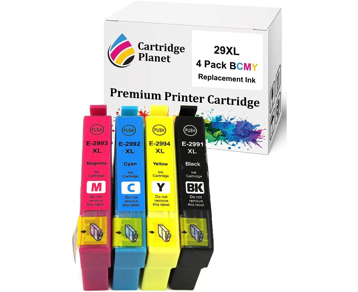 4 Pack (1BK,1C,1M,1Y) Compatible Ink for Epson 29XL for Epson Expression Home XP-235 XP-245 XP-432 XP-442