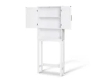 Over-The-Toilet Bathroom Space Saver Storage Organizer Double Door Cabinet White