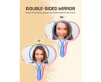 HSNMAFWIN Hand Mirror, Double-Sided Handheld Mirror 1X/3X Magnifying Mirror with Handle, Set of 3 (Mix Colors)