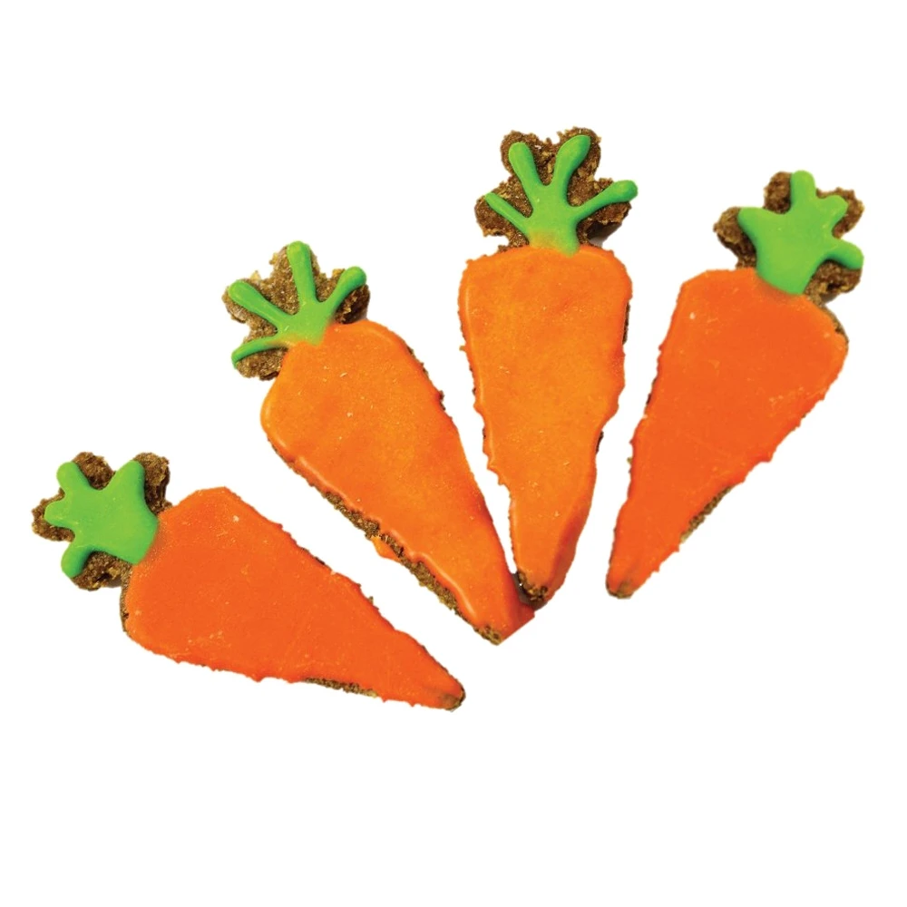 Huds & Toke Horse Carrot Shaped Cookies Natural Pet Treats 4 Pack