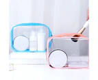 Clear Toiletry Bag Transparent Makeup Bags Set Waterproof Wash Bag - Sky blue