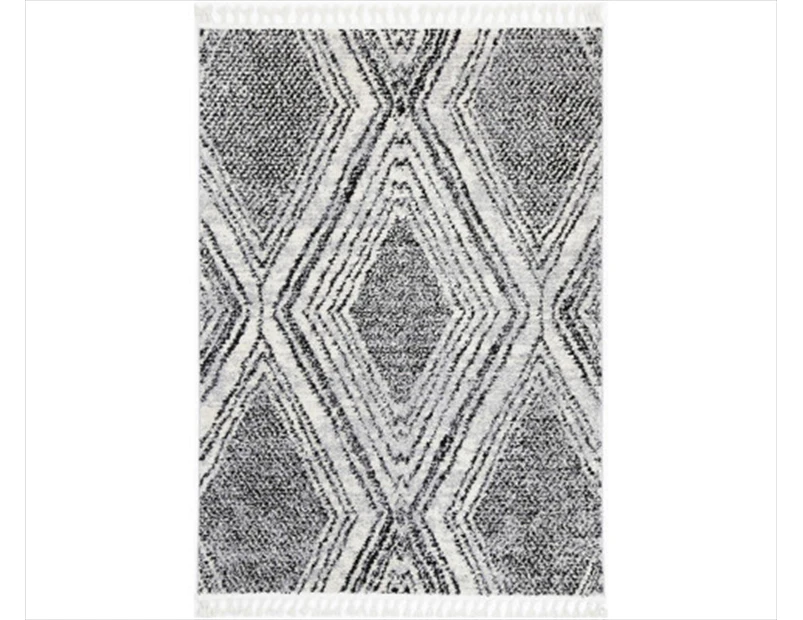 Jester Black And White Geometric Rug