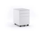 Mobile Pedestal with Filing Drawers Metal - white, none