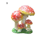 Garden Figurine Eco-friendly UV Resistant Resin Mushroom Statue Succulent Bonsai Decor for Home-