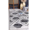 Myk Black White Diamond Rug 80x300 cm