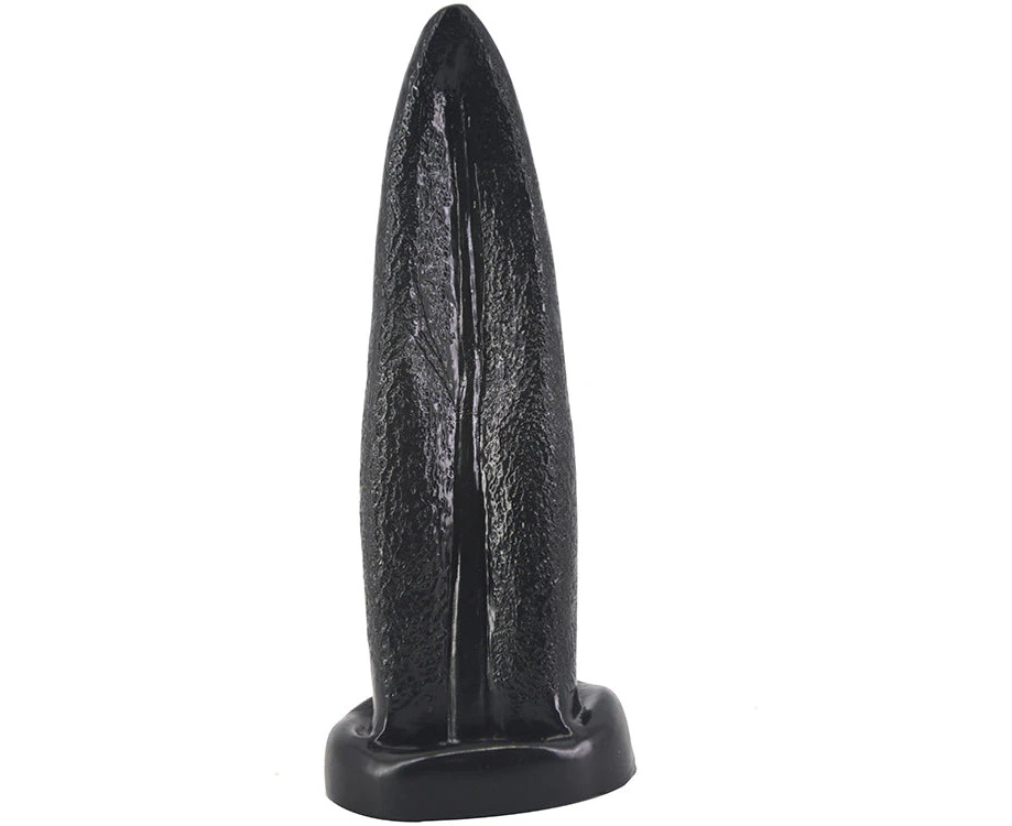 Tongue Shape Anal Plug - Black