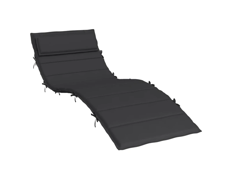 vidaXL Sun Lounger Cushion Black 180x60x3 cm Oxford Fabric