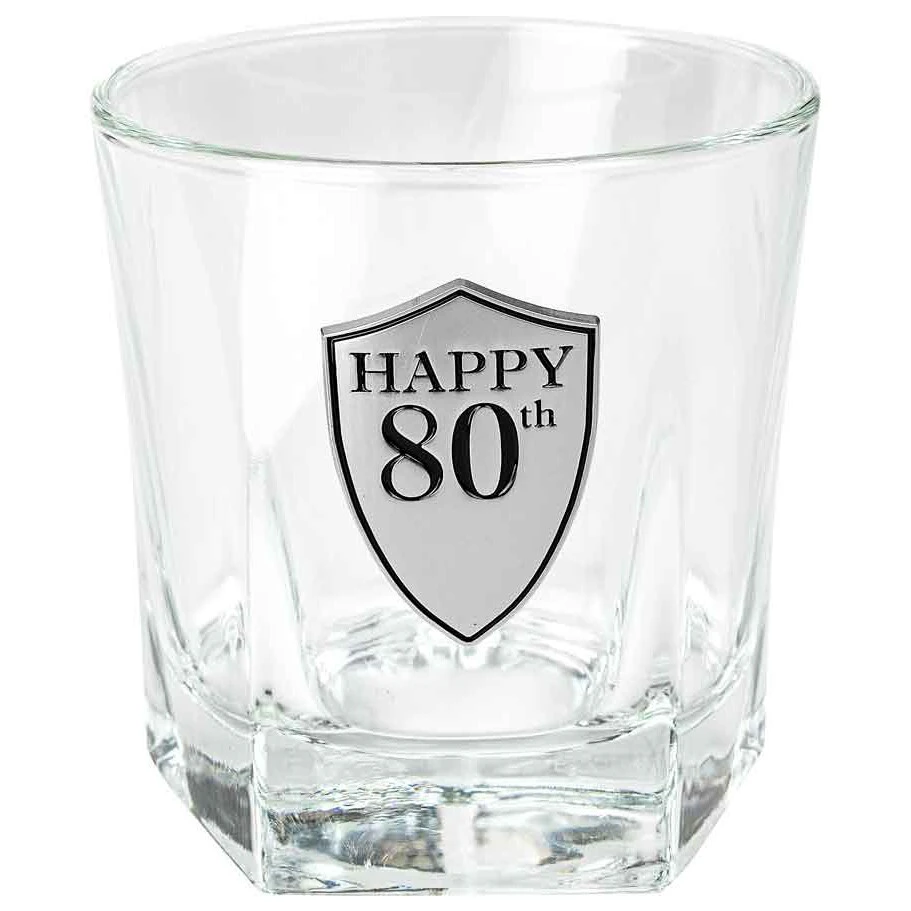 80th Birthday Whisky Glass