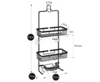 Bathroom Aluminum Shower Caddy 3 Tier Hanging Rack Shelf Shampoo Storage Holder