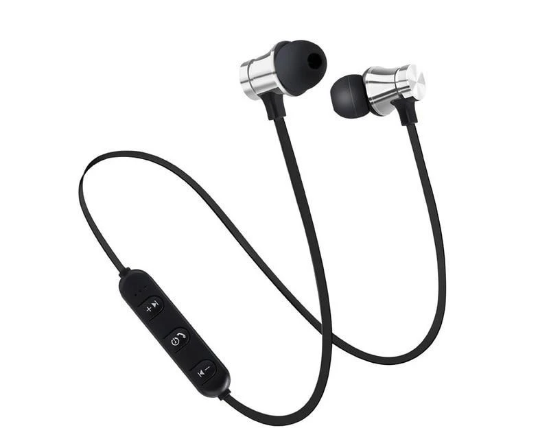 Magnetic Wireless Bluetooth In Ear Earphones - Silver