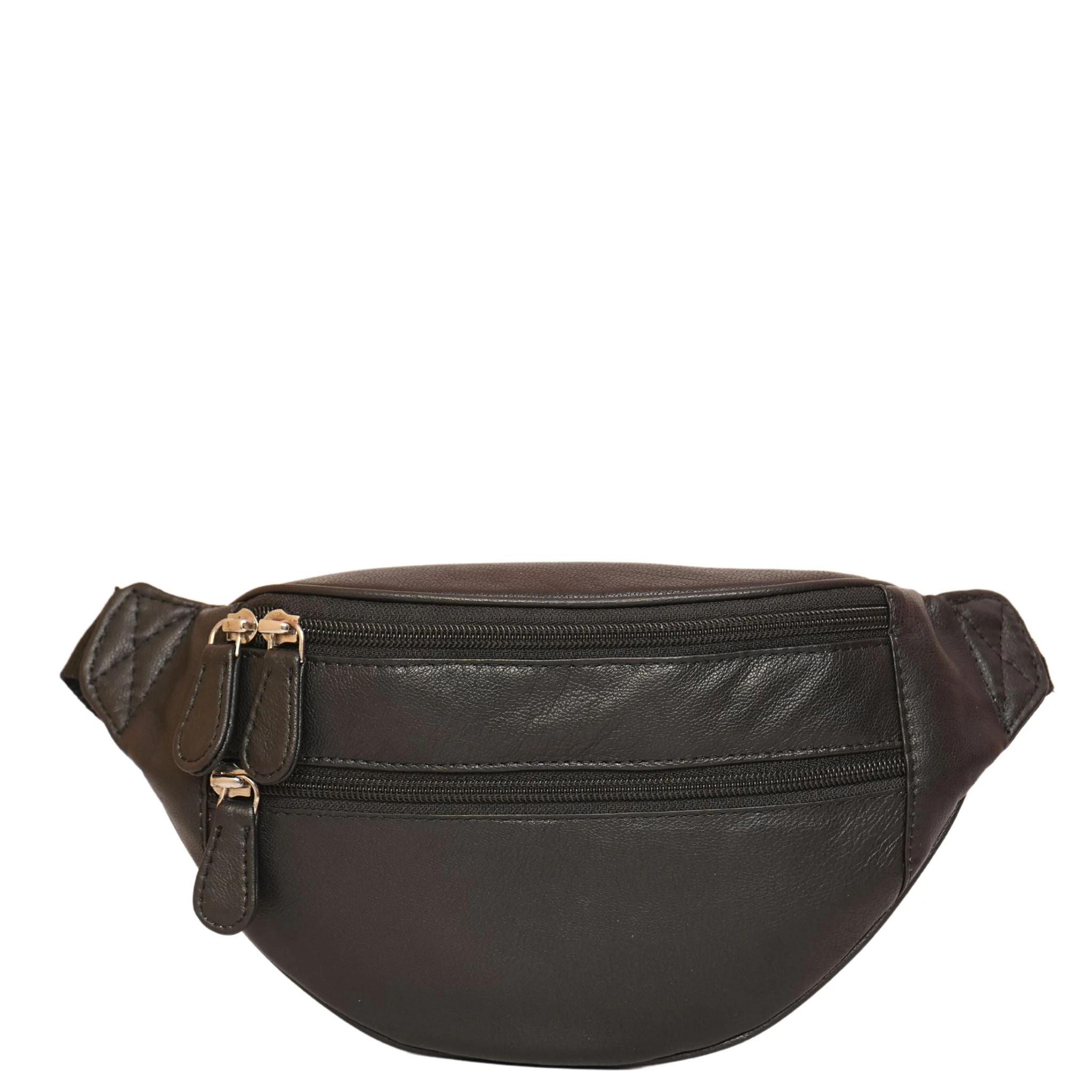 Leather Waist Bag GBB012 - Black