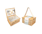 Good Vibes 40x30cm Picnic/Outdoor Basket Willow Hamptons Carry Storage Sage