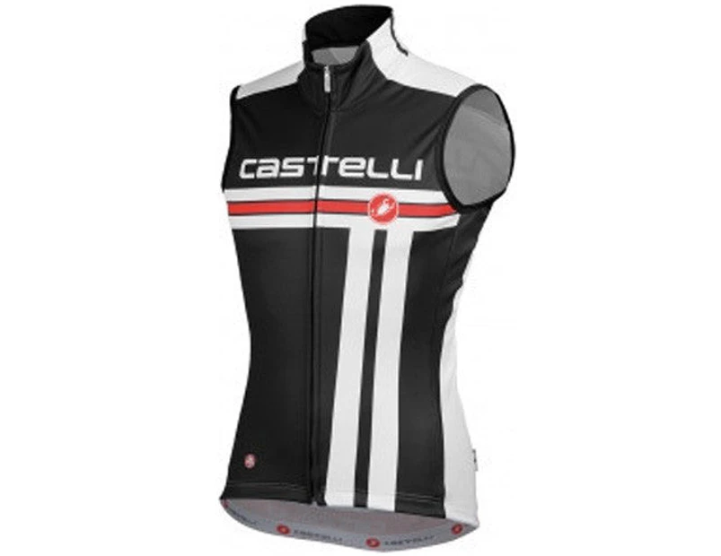 Castelli Mens Free Windstopper Vest - Black/White