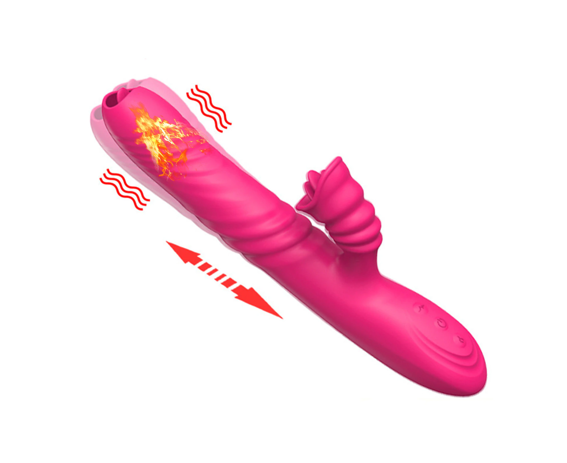 Thrusting Clitoris Stimulator -Powerful Waterproof Rechargeable Vaginal Massager