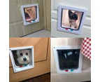 4-Way Safe Lockable Locking Pet Cat Dog Door Brushy Flap Screen Large Size