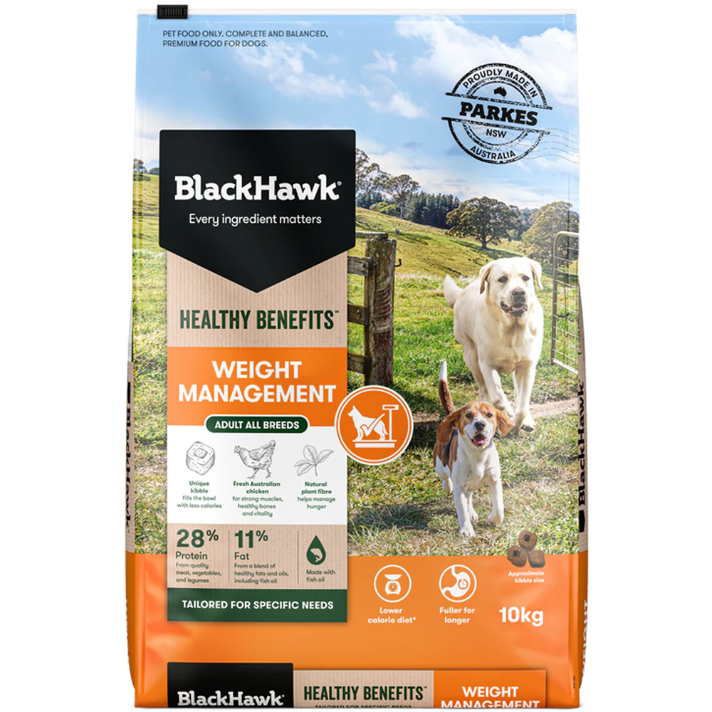 Black Hawk Healthy Benefits Weight Management Dry Adult Dog Food 10kg