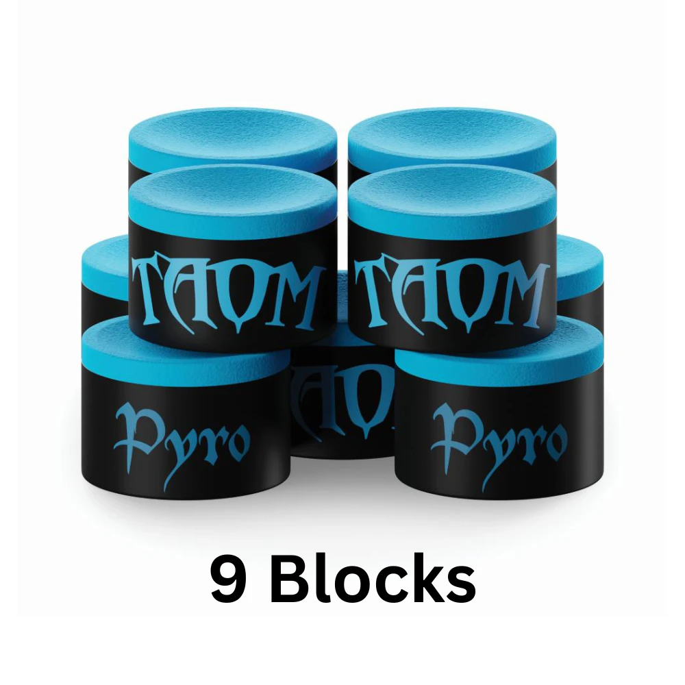 TAOM PYRO Pool Snooker Billiard Cue Chalk 9 x Blocks