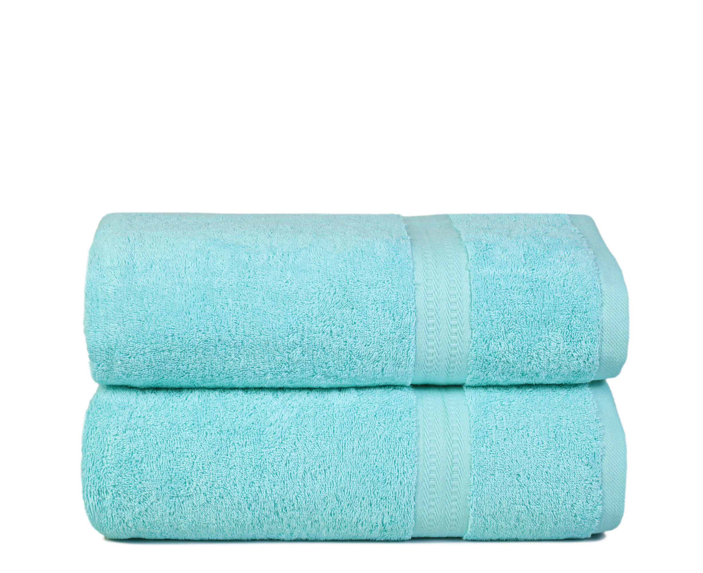 Eclat Bath Sheets / Extra Large Bath Towels (Pack of 2) - Mint