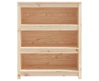 vidaXL Book Cabinet 80x35x97 cm Solid Wood Pine