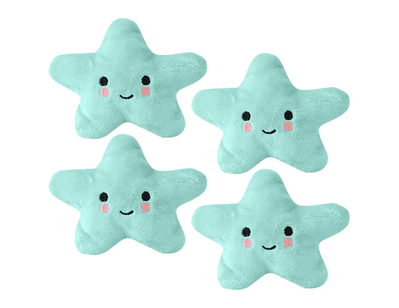 4pcs Plush toys creaking plush toys cute star chew toys