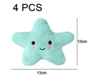 4pcs Plush toys creaking plush toys cute star chew toys