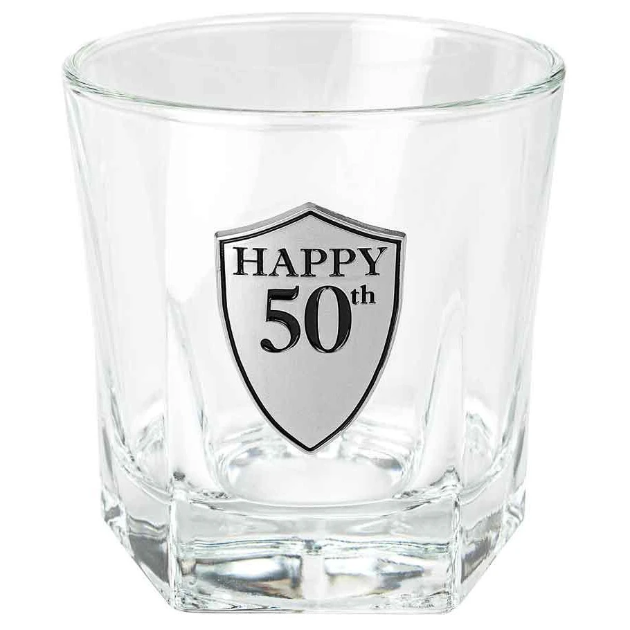 50th Birthday Whisky Glass