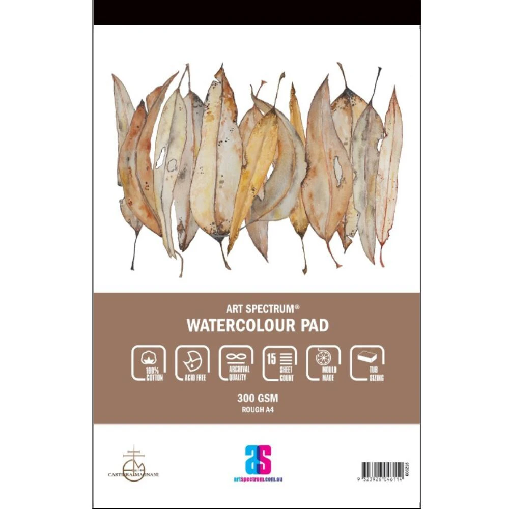 Art Spectrum 100% Cotton Watercolour Pad A4 300gsm 15 Sheet - Rough