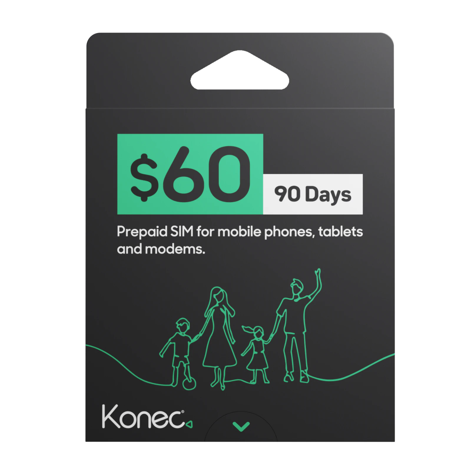 Konec 60 45GB SIM Card Starter 90 Days Expiry (Pre-Paid)