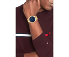 Tommy Hilfiger Gold Steel Blue Dial Men's Watch - 1710546