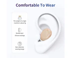 Intelligent New Style Hearing Aid Rechargeable Low-Noise Wide-Frequency 1-Click Operation Sound Amplifier Deaf Hearing Aids - Beige