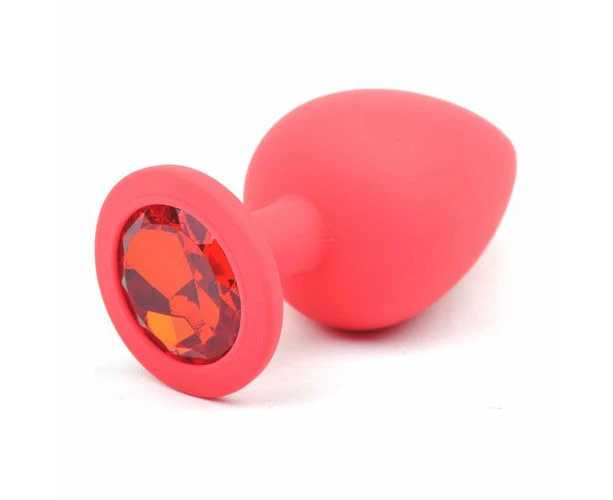 Sensual Pleasures Red Silicone Anal Plug Large With Red Diamond The Ultimate Passion Indulgence For All Genders Sp Apl Rdl 001