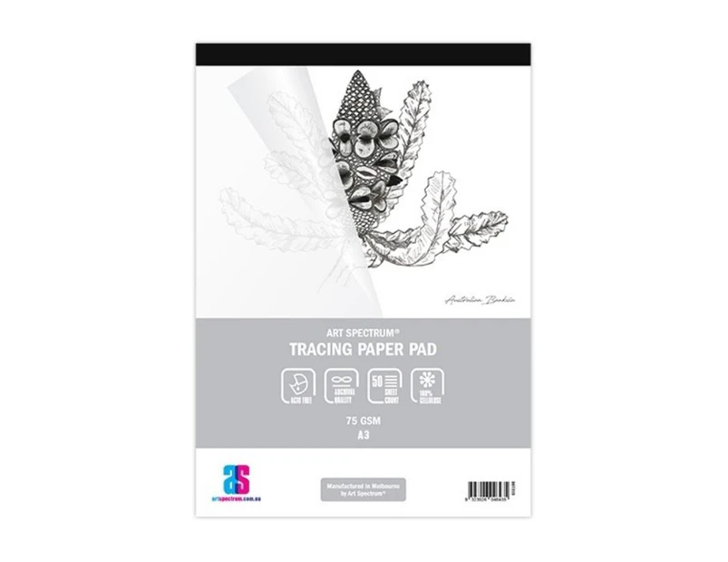 Art Spectrum Tracing Paper Pad A3 75gsm 50 Sheets