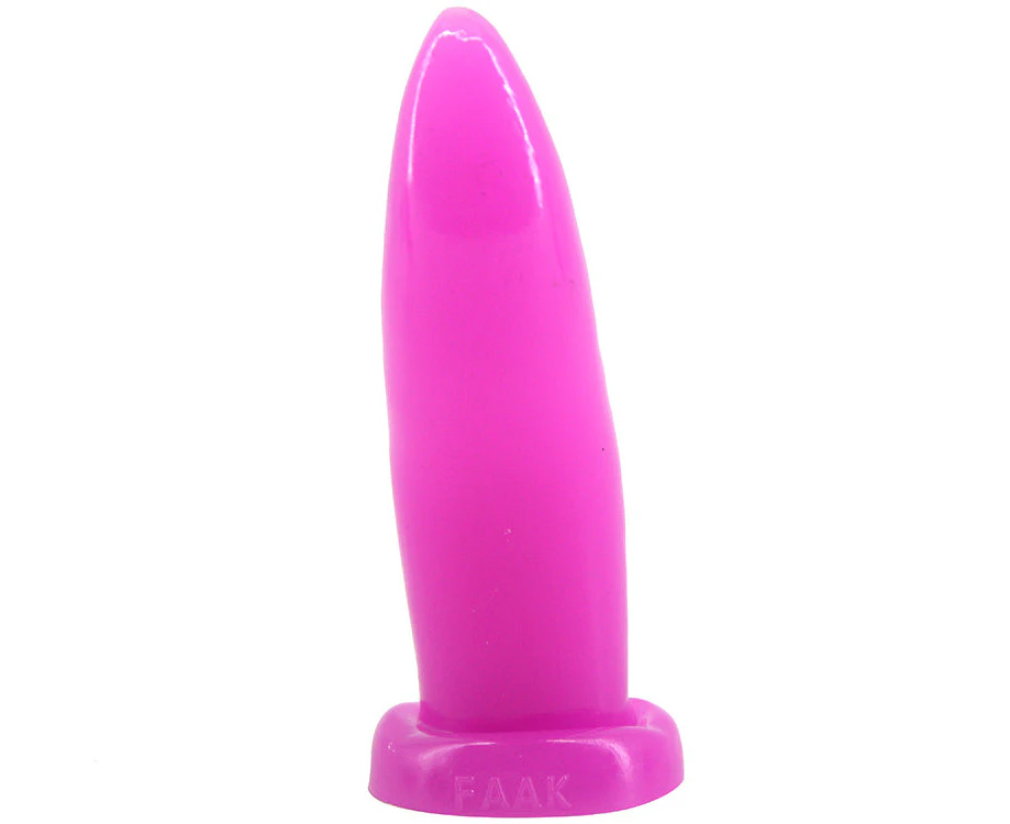 Tongue Shape Anal Plug - Purple