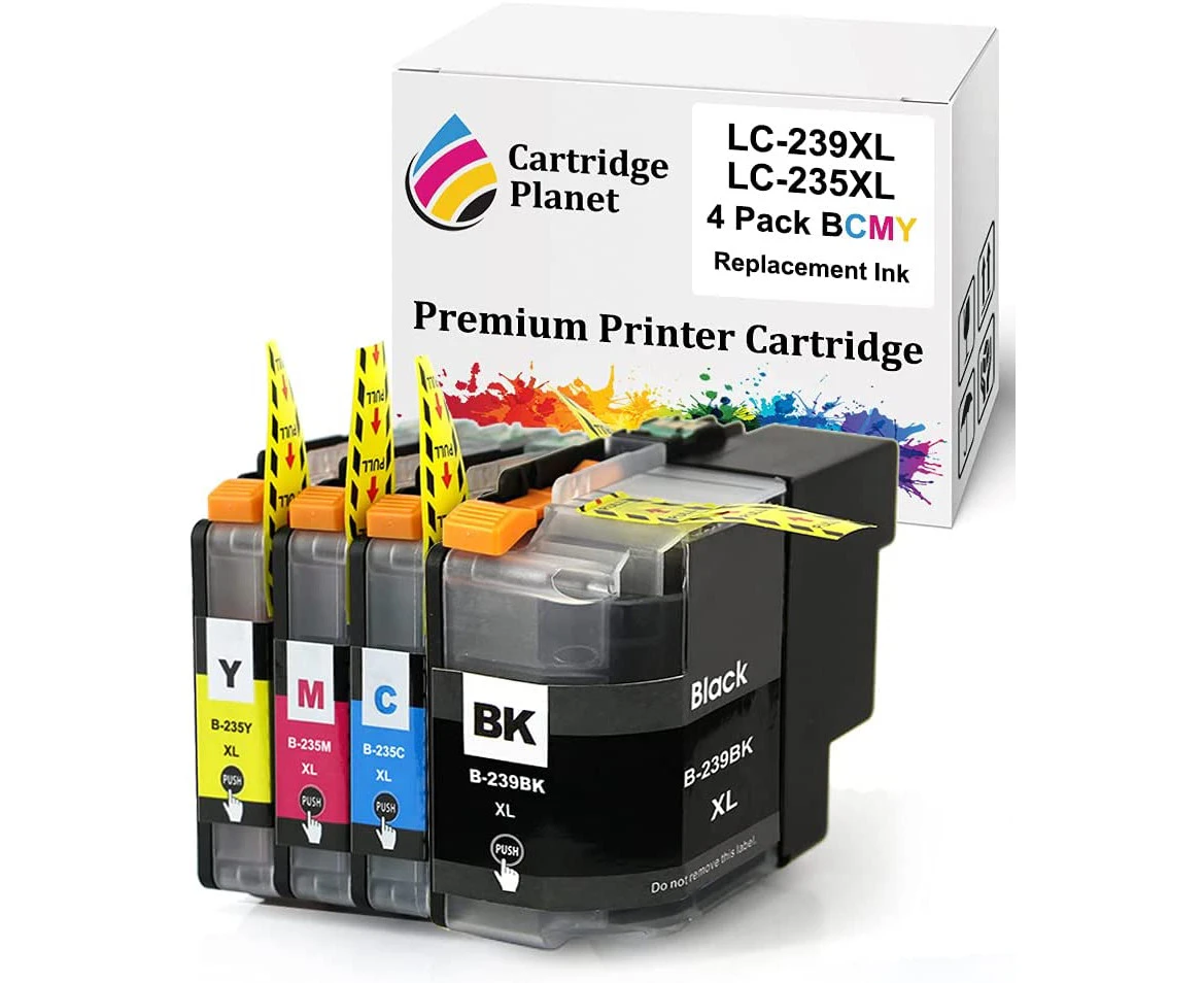 4 Pack (1BK,1C,1M.1Y) Compatible Ink for Brother LC-239XL LC-235XL LC239XL LC235XL for Brother MFCJ5320DW MFCJ5720DW