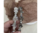 Crystal Headband Women Decorative Rhinestone Hair Band Quartz Hair Tiara princess Beads Headband - Transparent